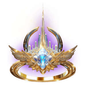 Diamond Crystal Golden Wings Sparkle Badge