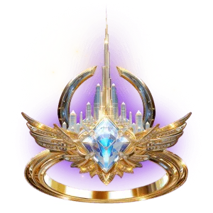 Diamond Crystal Golden Wings Sparkle Badge