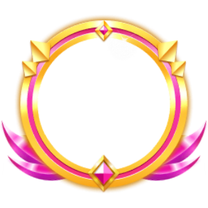 Gold Pink Neon Concentric Ring Frame (Level 3)