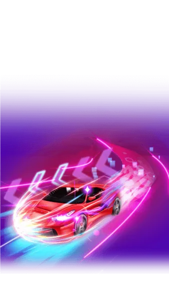 Neon Supercar Turbo Surge