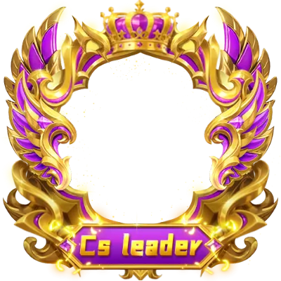 CS Leader Purple Gold Winged Crown Frame