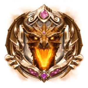 Bronze Dragon Ruby Gem Emblem