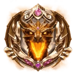 Bronze Dragon Ruby Gem Emblem