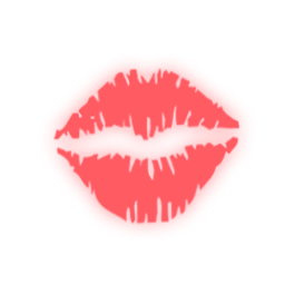Romantic Neon Flying Kiss