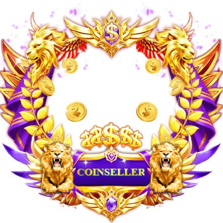 Coin Seller Royal Purple Crystal Nameplate