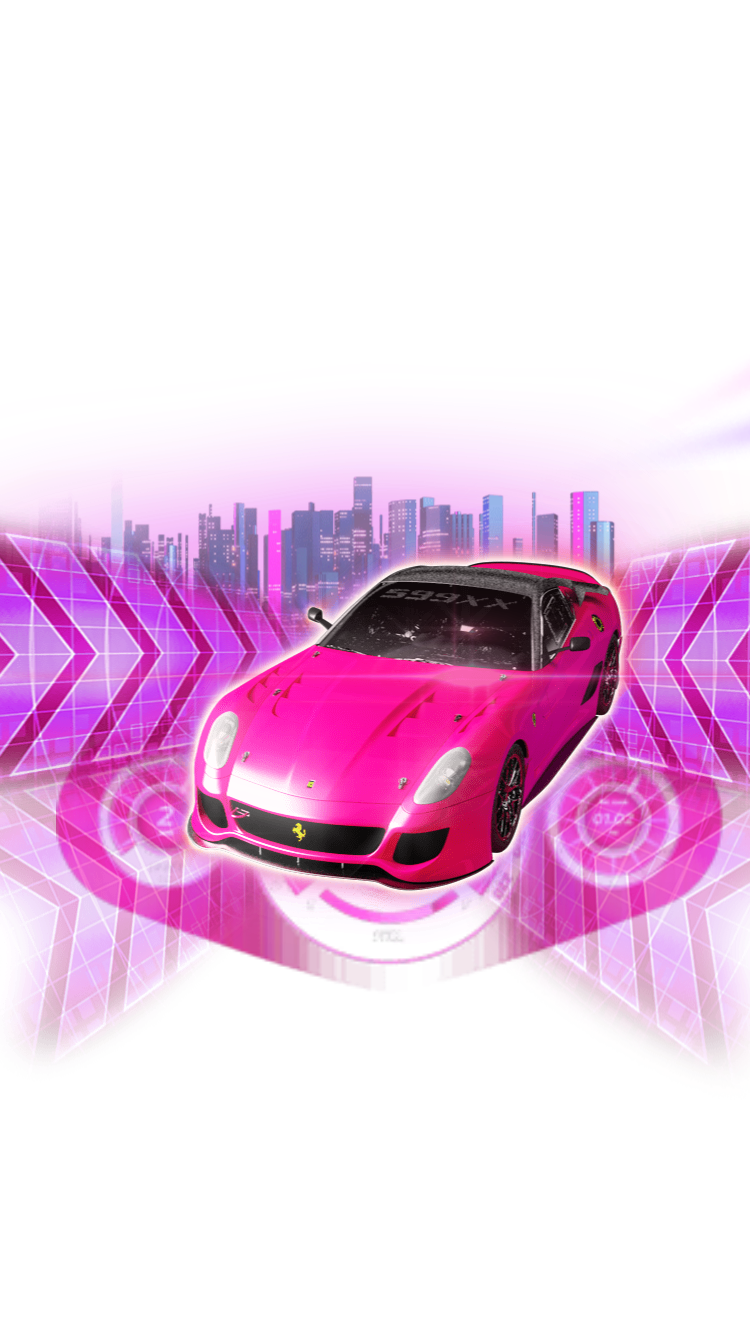 Hot Neon Pink Supercar