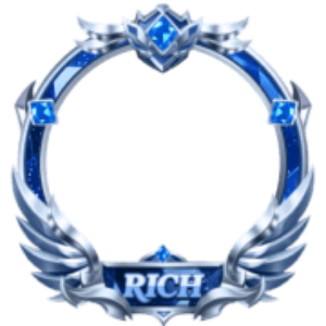 Silver Winged Sapphire RICH Avatar Frame