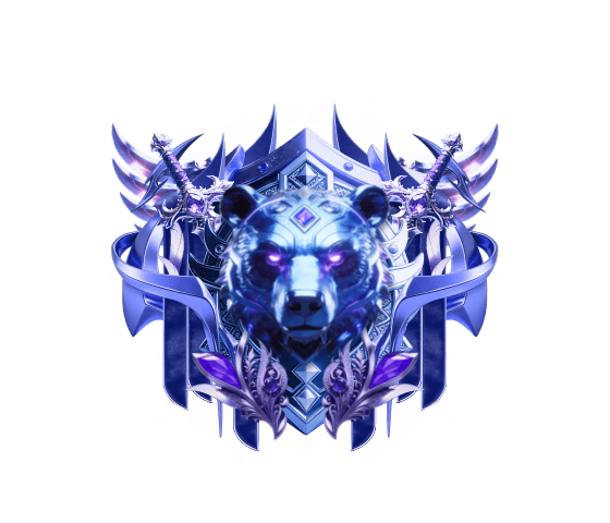 Royal Blue Armored Shield Twin Swords (Level 4)