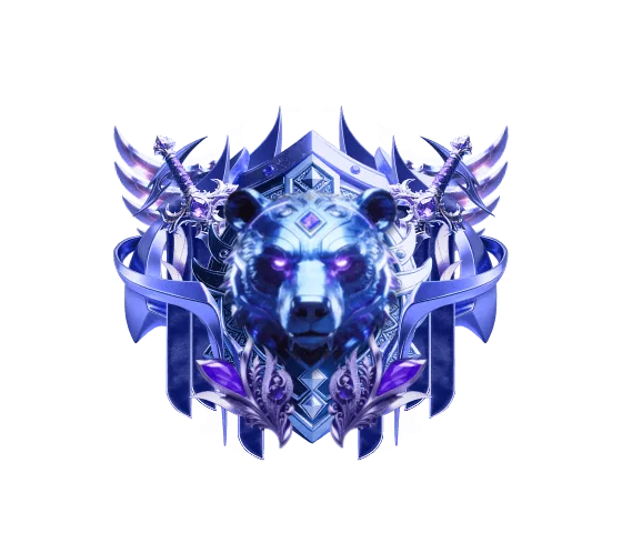 Royal Blue Armored Shield Twin Swords (Level 4)