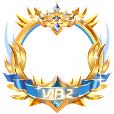 VIP 2 Golden Blue Winged Crown Frame