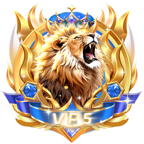 VIP 5 Roaring Golden Lion Badge