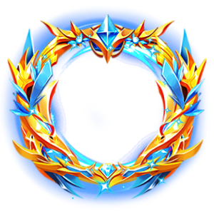 Crystal Blue Neon Energy Aura Frame