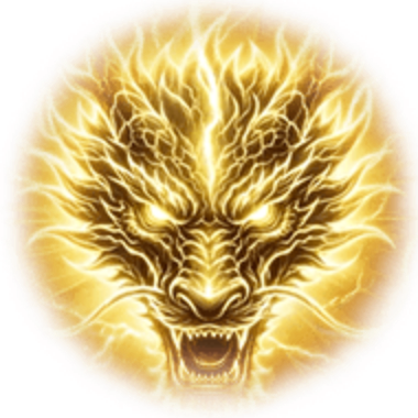 Electric Golden Dragon Head Lightning Burst