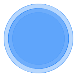 Neon Cyan Blue Minimal Halo Ring Frame