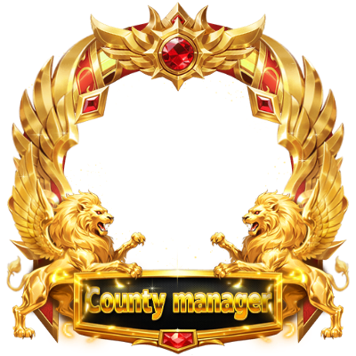 County Manager Winged Golden Lion Frame
