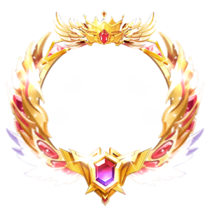 Royal Ruby Winged Crown Frame