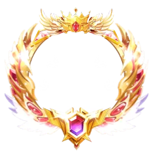 Royal Ruby Winged Crown Frame