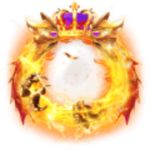 Golden Dragon Crown Flame Frame