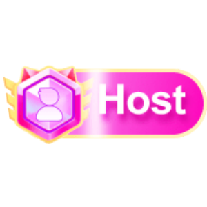 Host Pink Winged Badge