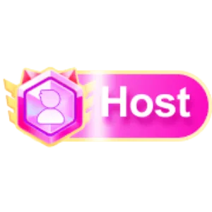 Host Pink Winged Badge