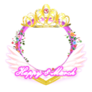 Princess Crown Floral Garden Wreath Frame