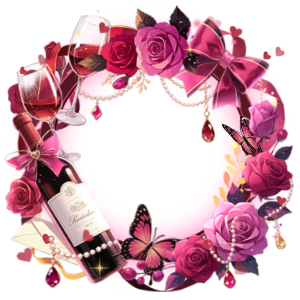 Crimson Neon Ring Frame