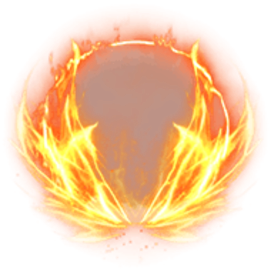 Blazing Phoenix Fire Wings Crest Frame