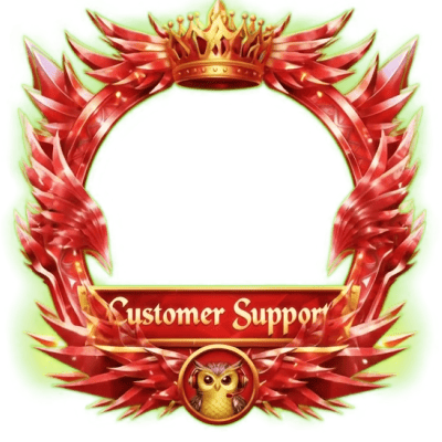 Customer Support Red Crystal Owl Frame