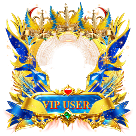 VIP User Golden Blue Crystal Nameplate