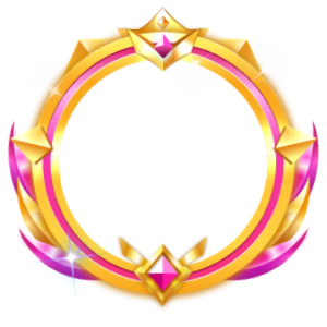 Gold Orange Neon Concentric Ring Frame (Level 4)