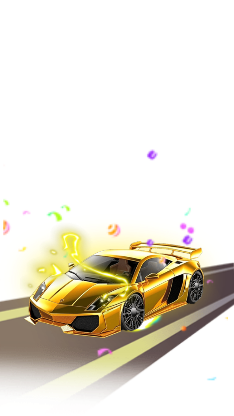 Shining Gold Lamborghini Sports Car