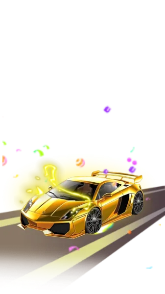 Shining Gold Lamborghini Sports Car