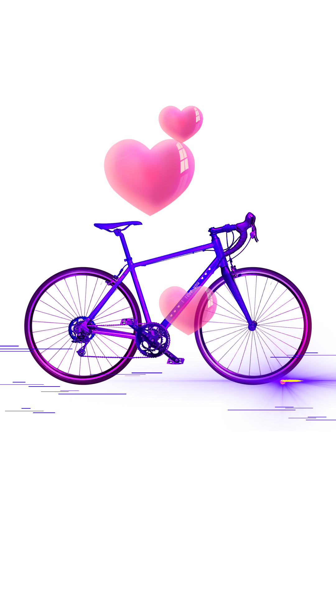 Neon Love Bicycle Gift