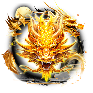 Golden Dragon Head Aura Frame