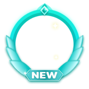 New User Cyan Diamond Laurel Frame