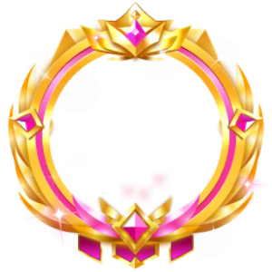 Gold Magenta Neon Concentric Ring Frame (Level 6)