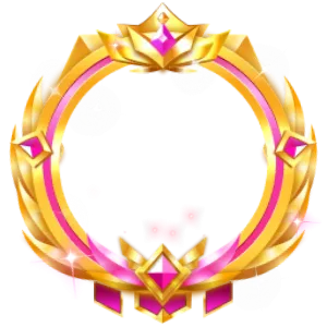 Gold Magenta Neon Concentric Ring Frame (Level 6)