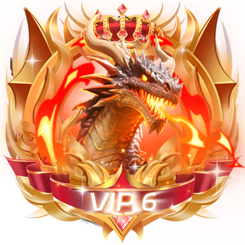 VIP 6 Crowned Fire Dragon Badge