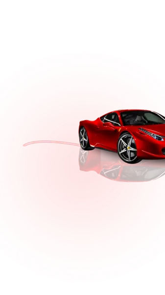 Sleek Crimson Red Ferrari Sports Car
