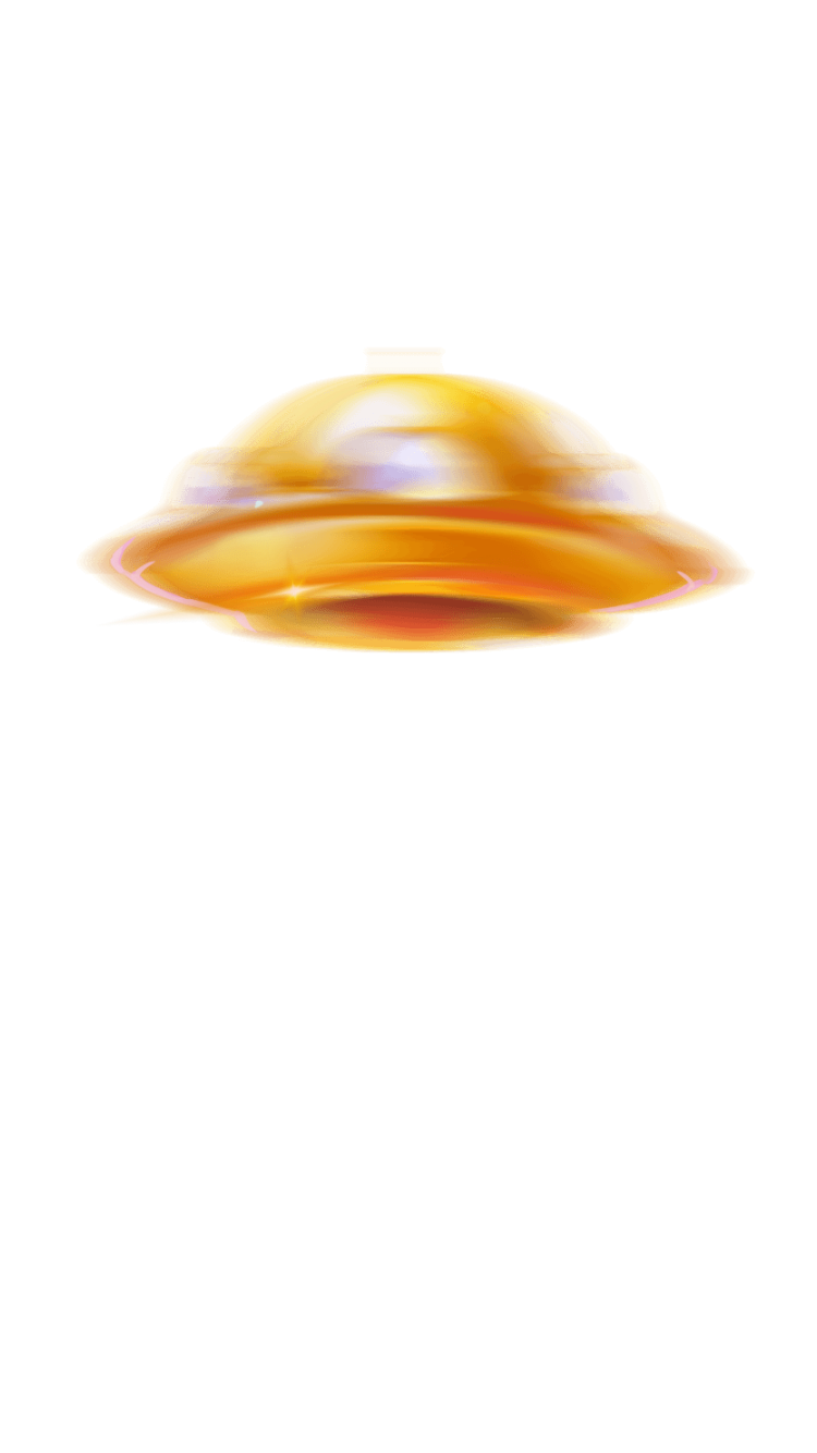 Golden Starlight Flying UFO Saucer