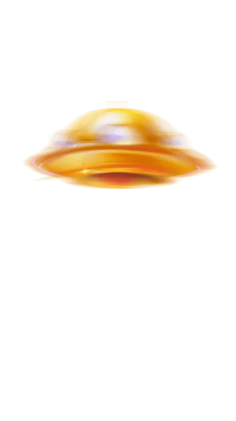 Golden Starlight Flying UFO Saucer
