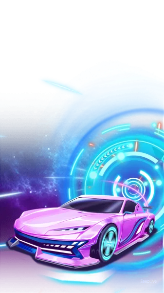 Futuristic Pink Cyber Sports Car Gift