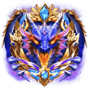 Blue Dragon King Emblem Frame