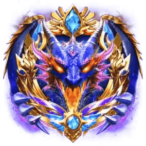 Blue Dragon King Emblem Frame