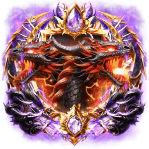 Fire And Shadow Dragon Purple Crest