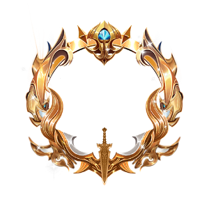 Radiant Golden Sun Flare Crown Arch Frame