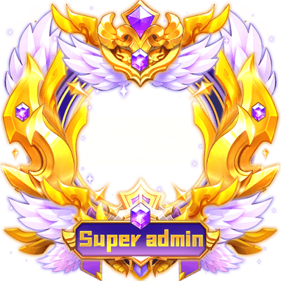 Super Admin Winged Golden Purple Gem Frame