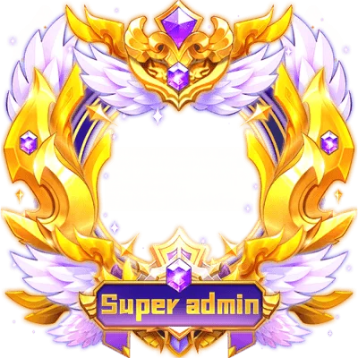 Super Admin Winged Golden Purple Gem Frame