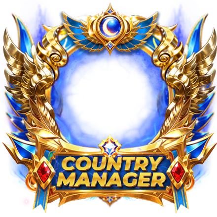 Country Manager Golden 3D Text Banner