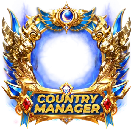 Country Manager Golden 3D Text Banner